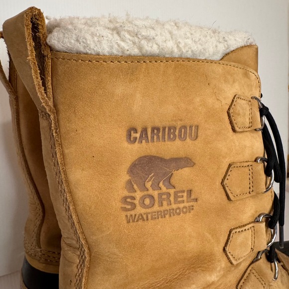Sorel Caribou Waterproof Boots Size 9 Leather Winter Snow - Picture 7 of 10